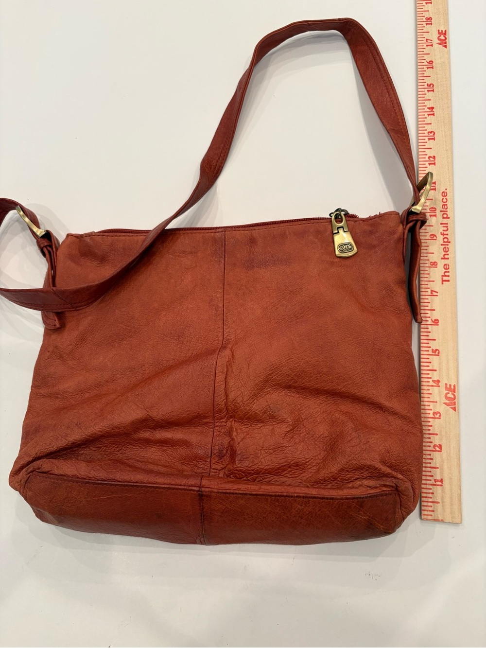 Everyday Rust Crossbody Shoulder Bag -leather-country-boho -office -casual- - Picture 4 of 8